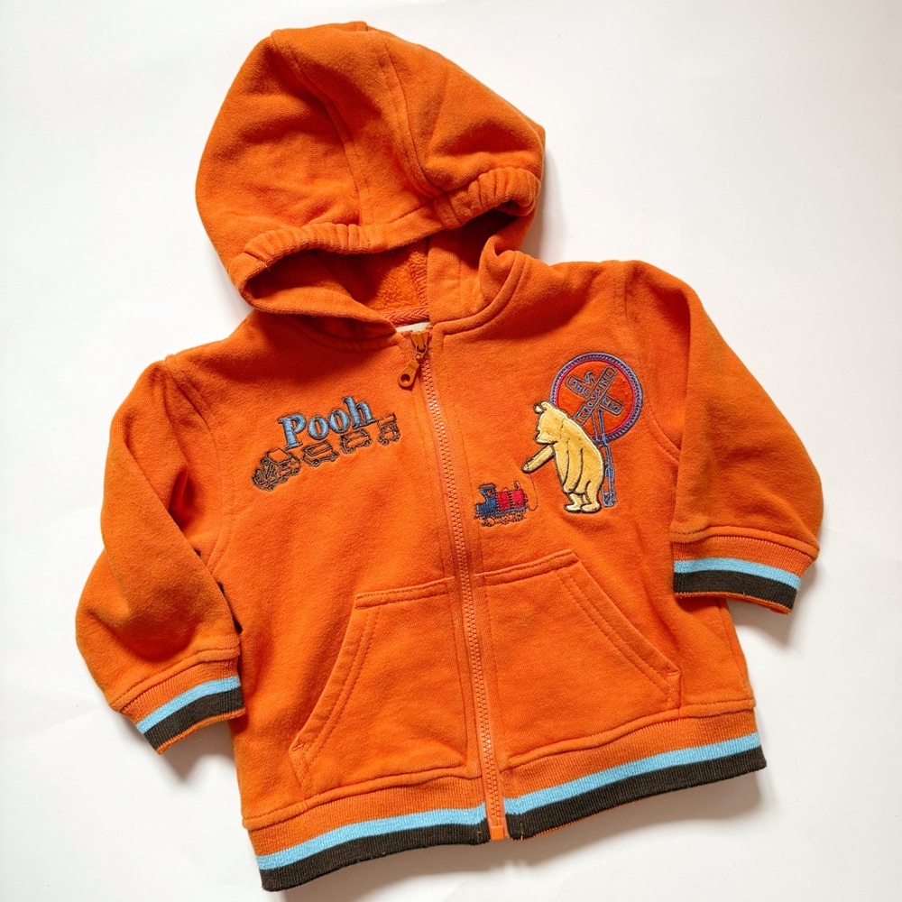 Orange Disney Winnie The Pooh Kids Zoom Up Hoodie size 12 months
